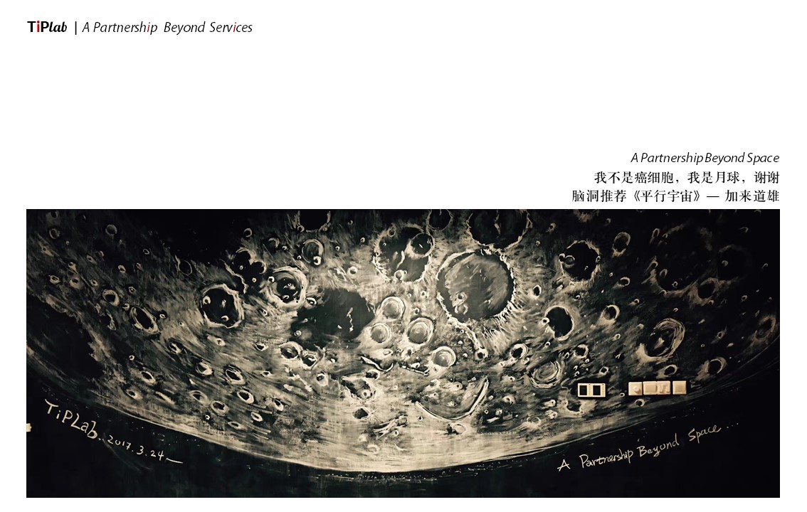 《A Partnership Beyond Space》—TiPLab黑板墙—2017年3月绘